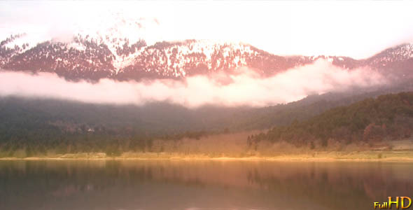 Lake And Snow Covered Mountain With Clouds 2 alt