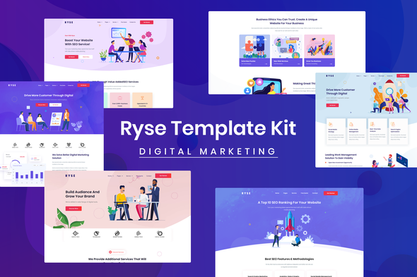Introducing Ryse: Seamless SEO & Digital Marketing Elementor Template Kit