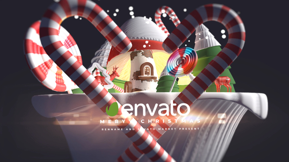 3d Cartoon Christmas Logo alt