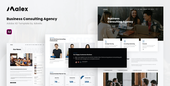 Malex - Business Consulting Agency Adobe XD Template