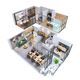 duplex Office apartment floorplan - 3DOcean Item for Sale