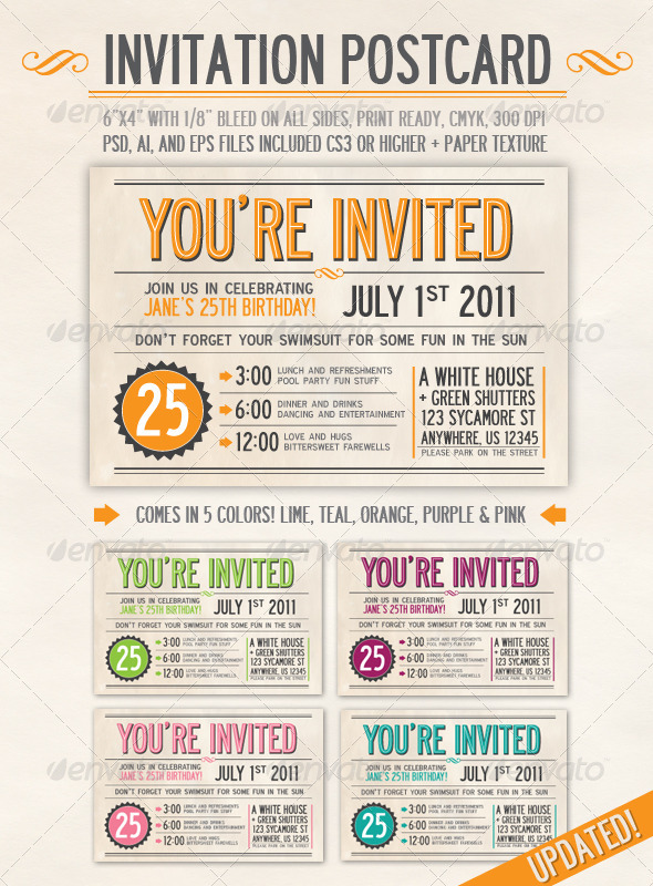 Postcard Graphics, Designs &amp; Templates from GraphicRiver