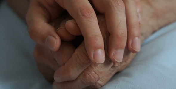 Comforting Wrinkled Hands