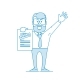 Happy Man Shows a Document with the Inscription - GraphicRiver Item for Sale