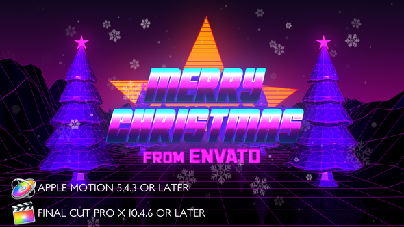Retro 80s Christmas Wishes - Apple Motion alt
