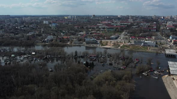 The River Overflowed Its Banks and Flooded the Houses