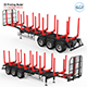 Trailer for Carrying Logs 3D Printing Model - 3DOcean Item for Sale