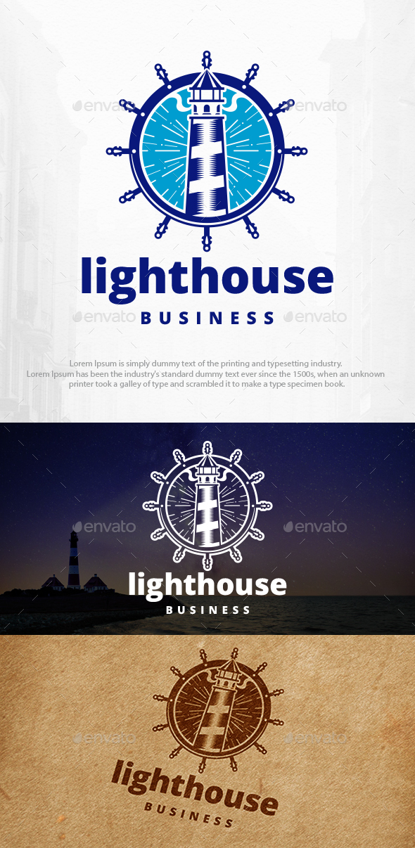 Lighthouse Helm Logo Template