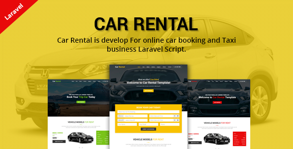 Car Rental - Cab Booking Laravel Script