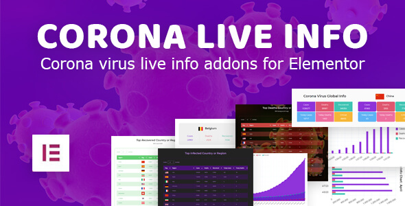 Corona Live Info: Addon for Elementor WordPress Plugin