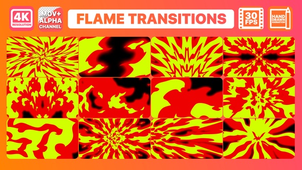 Flame Transitions | Motion Graphics alt