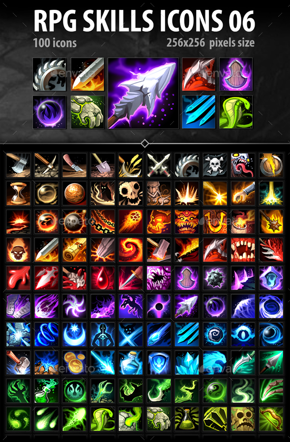 Pixel Icon Game Assets From Graphicriver