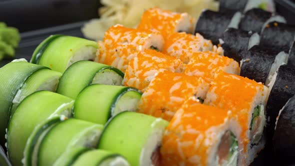 Sushi Roll on a Spinning Plate