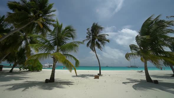 Beautiful sea ocean around Maldives Island