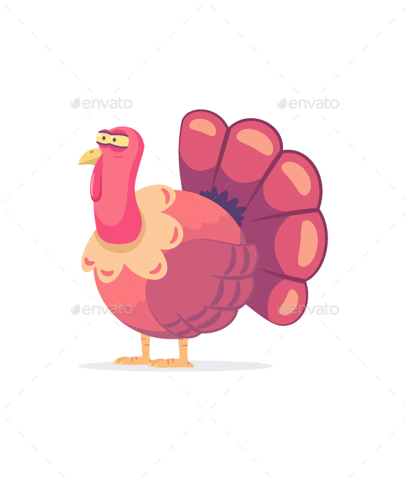 Thanksgiving Day Turkey Disguise Vector Cartoon Character.