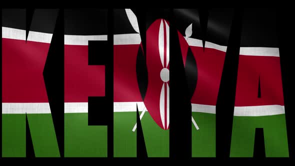 Kenya Flag Into Country Name