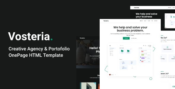 Vosteria - Creative Agency & Portofolio OnePage HTML Template