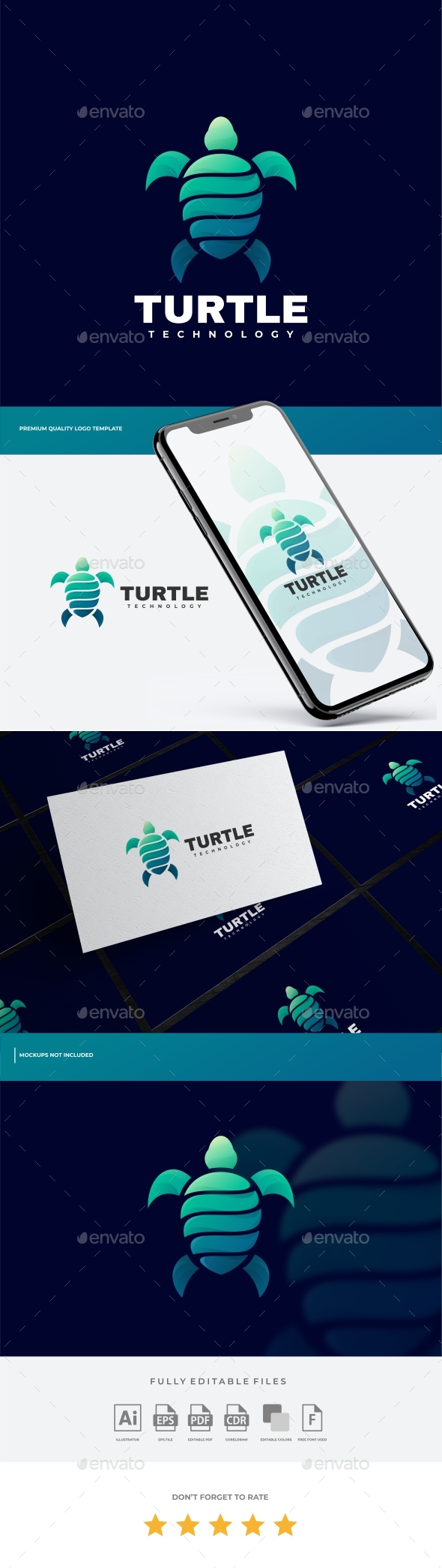 Turtle Gradient Logo Template