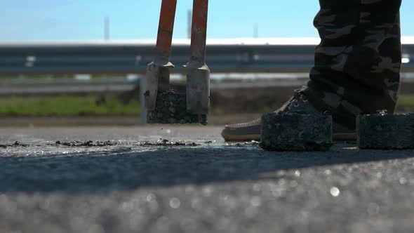 Construction and Repair of Roads. Taking Asphalt for Verification