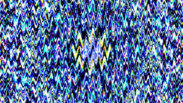 movements with colorful stripes on a blue background