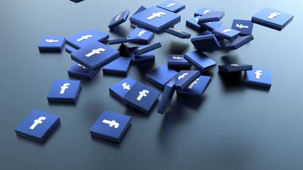 Facebook Media Icon Falling Down