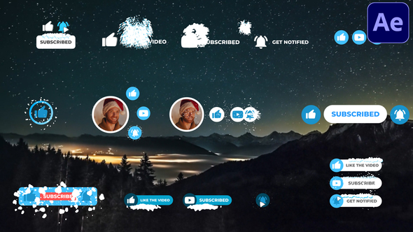 Social Media Snow Subscribers | After Effects