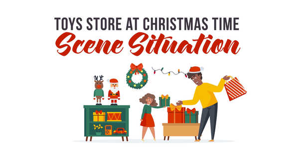 Toys store at Christmas time - Explainer Elements alt