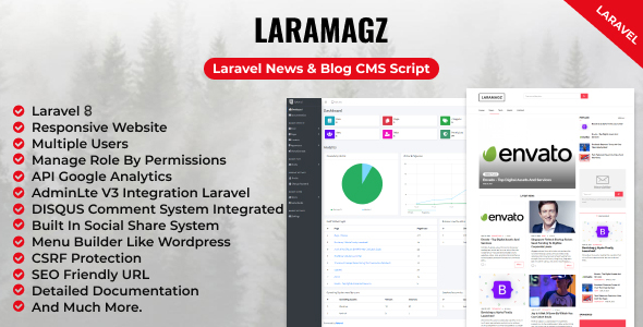 Laramagz - Laravel News & Blog CMS Script