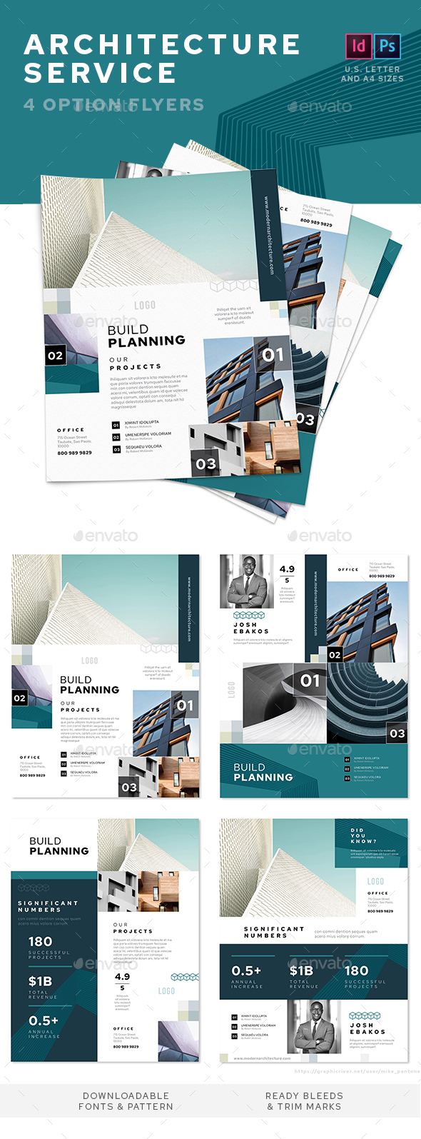 Architecture Service Flyers – 4 Options