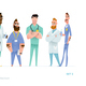 Medical Men Characters in Standing Pose. - GraphicRiver Item for Sale