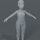 Girl Kid Base Mesh 3D Model 1000 Polygons - 3DOcean Item for Sale