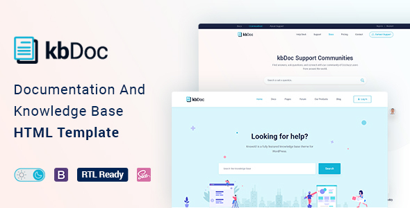 kbdoc – Documentation And Knowledge Base HTML5 Template with Helpdesk Forum