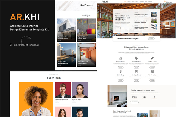 Arkhi Architecture & Interior Design Elementor Template Kit