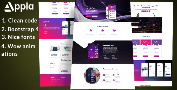 Appla - app landing page