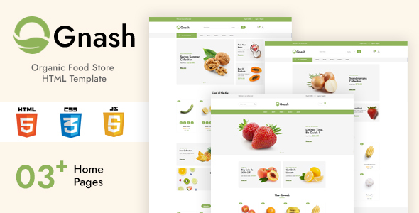 Gnash - Organic Food Store HTML Template