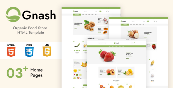 Gnash – Organic Food Store HTML Template