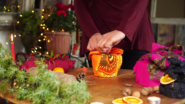 Reusable Christmas fabric gift wraps are the ideal zero-waste alternative to wrapping paper