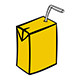 Empty Drink Juice Box Straw Slurp