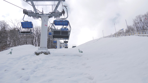 Ski Lift At Ski Resort