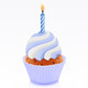 Blue cupcake - GraphicRiver Item for Sale