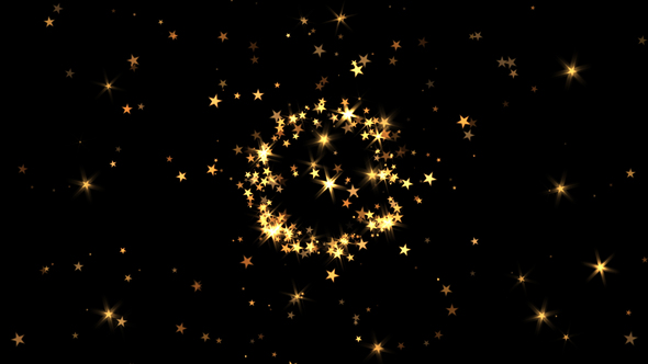 Golden Sparkling Stars - Hot Fireworks Circle alt