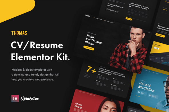 Thomas - CV/Portfolio Elementor Template Kit