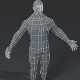 Superhero Muscular Male Body Base Mesh 3D Model 1000 Polygons - 3DOcean Item for Sale