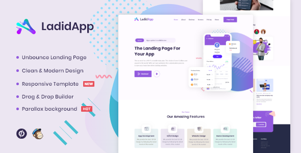 LadidApp: A Stunning Unbounce Landing Page Template for Captivating Buyers!