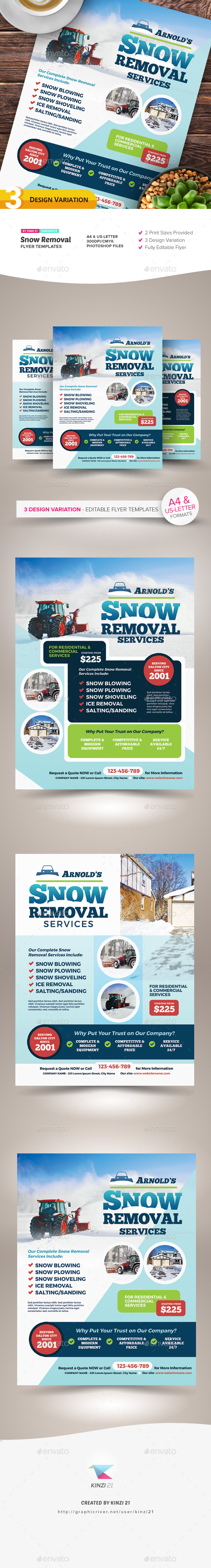 Snow Removal Flyer Templates