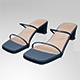 Low-Heel Square-Toe Sandals 01 - 3DOcean Item for Sale