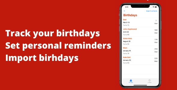 Birthday Reminder & Tracker