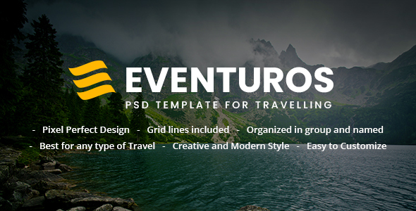 Eventuros - Multipurpose Travel Booking PSD Template