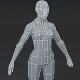 Superhero Muscular Female Body Base Mesh 3D Model 1000 Polygons - 3DOcean Item for Sale