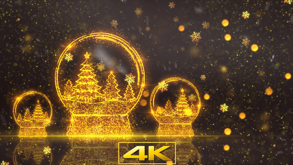 Christmas Snow Globe Background 2